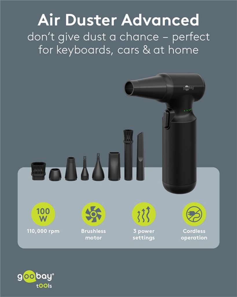 Goobay Air Duster Advanced - Svart