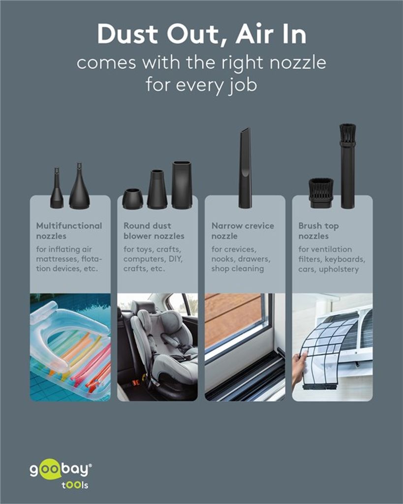 Goobay Air Duster Advanced - Svart