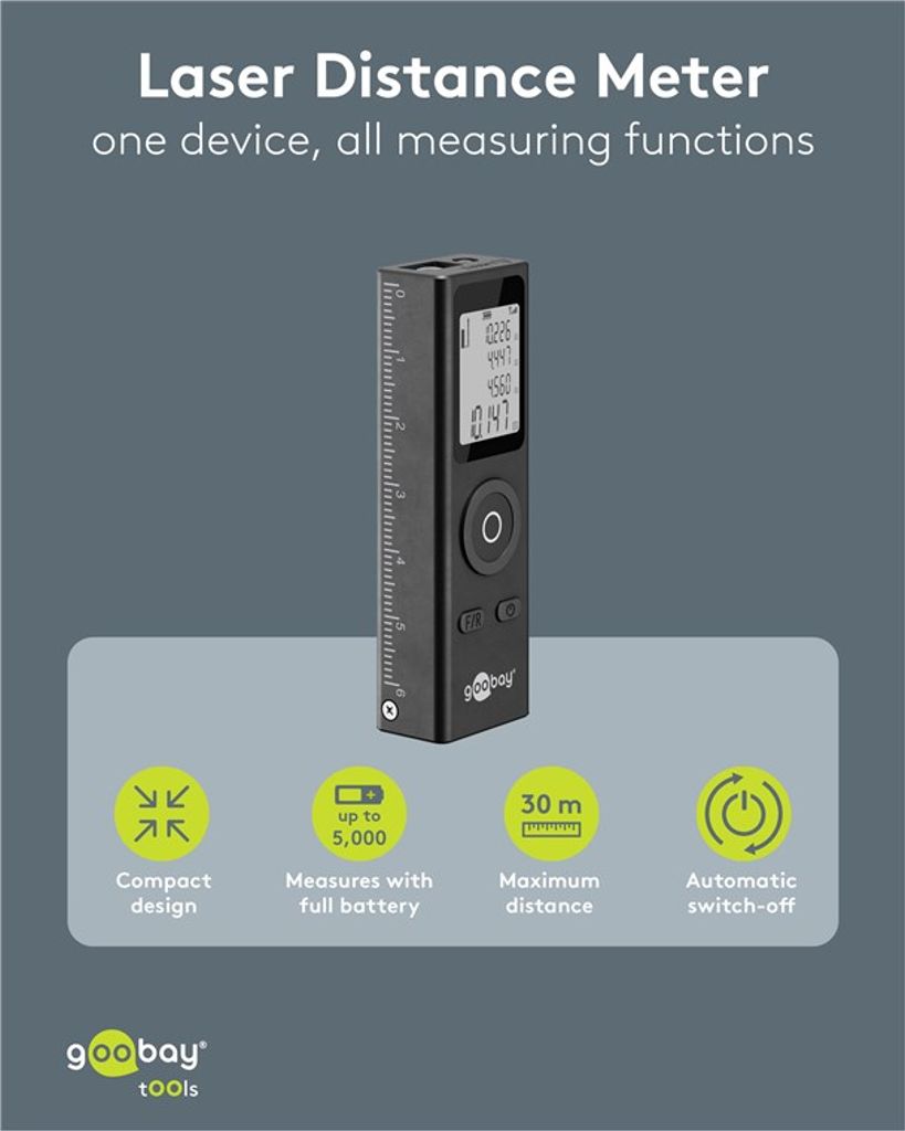 Goobay laseravstandsmåler 30 m