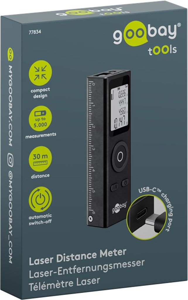 Goobay laseravstandsmåler 30 m