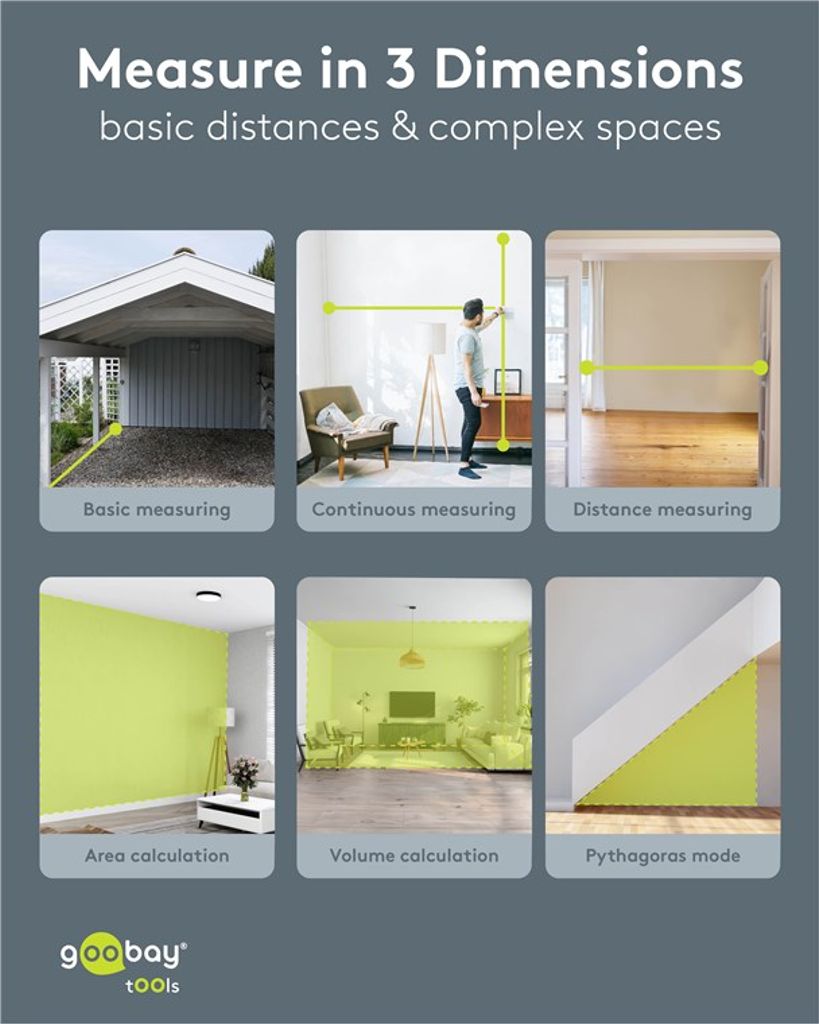 Goobay laseravstandsmåler 30 m