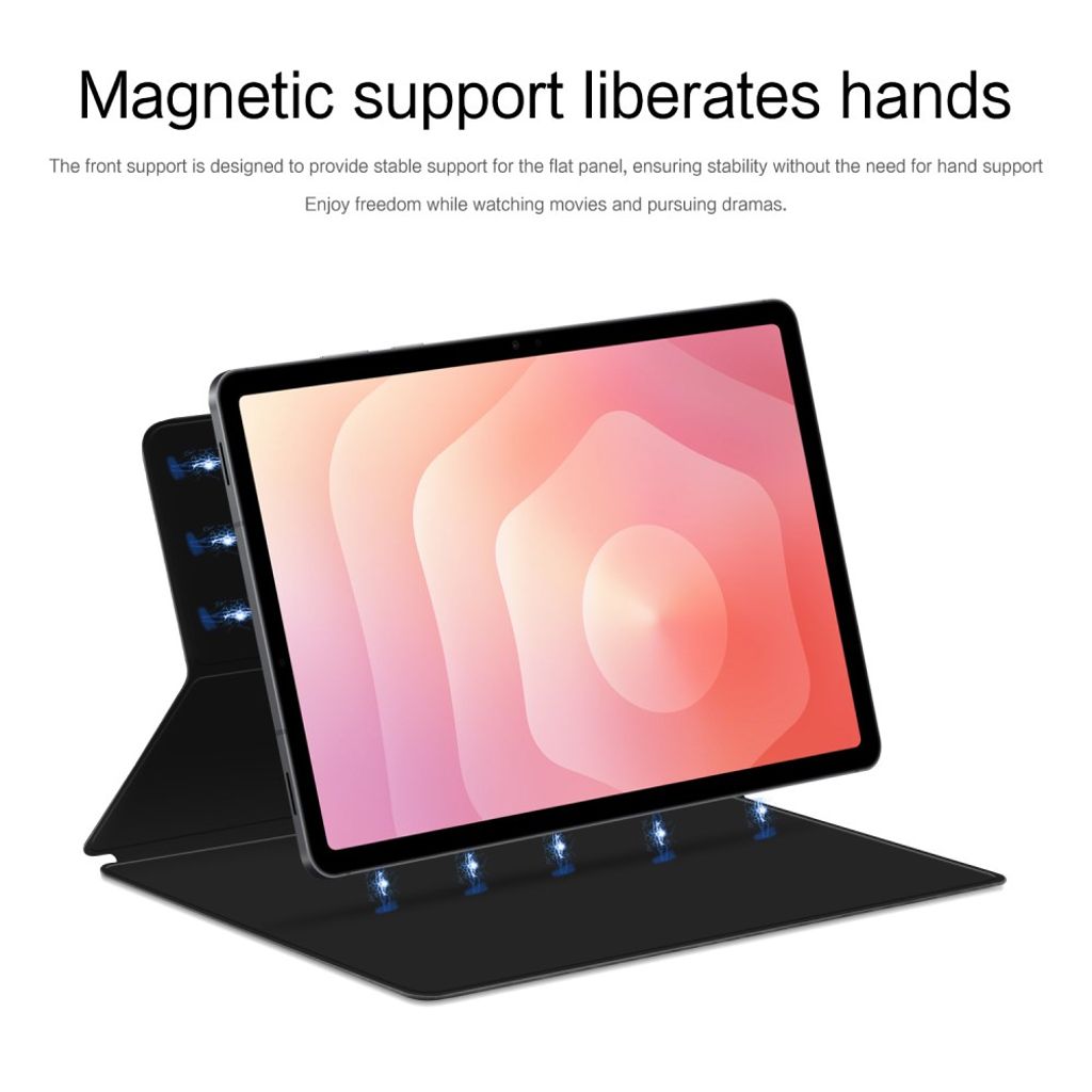 Samsung Galaxy Tab S11 Kotelo Jalustalla, Magneettinen – Musta