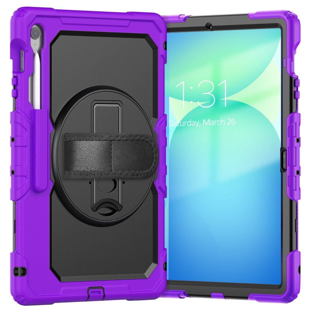 Samsung Galaxy Tab S10 FE Plus Case with Shoulder Strap - Purple