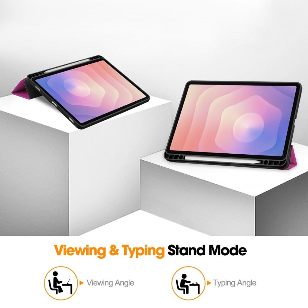 Samsung Galaxy Tab S11 Jalustakotelo kynäpaikalla – Violetti