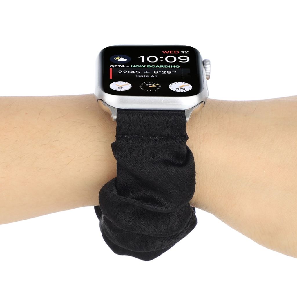 Apple Watch 38/40/41/42mm Urrem Scrunchie – Sort