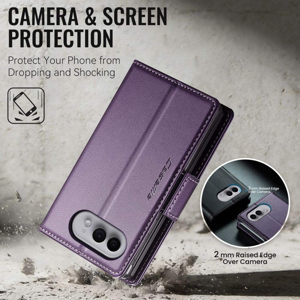 CASEME iPhone Duo Lompakkokotelo RFID-suojauksella - Violetti