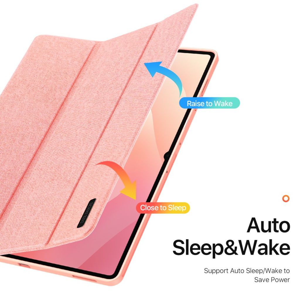 DUX DUCIS Tab S11 Ultra etui tri-fold stativ i PU-lær – Rosa
