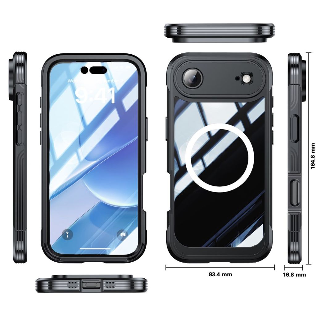 iPhone Air Deksel + Skjermbeskytter - Svart