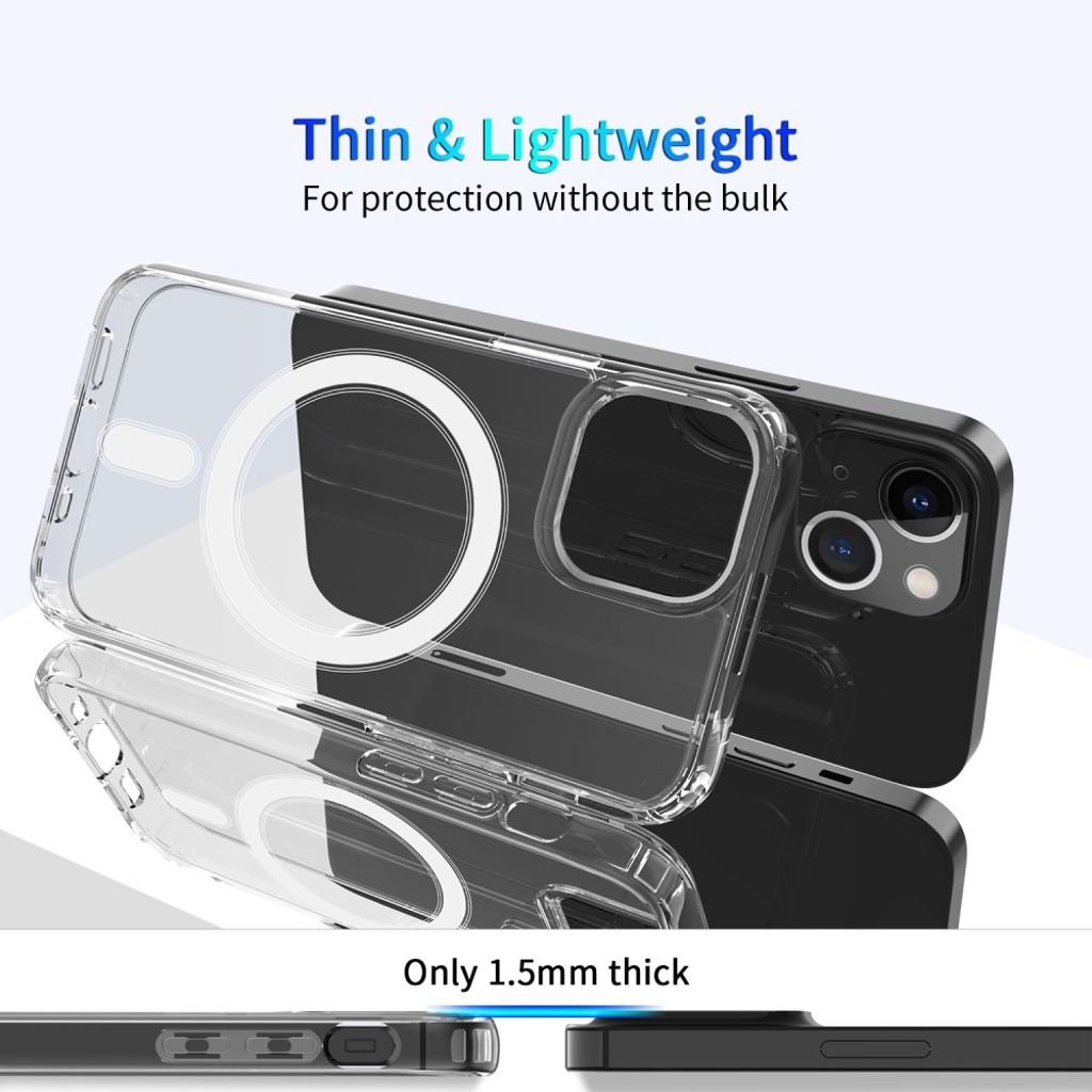 iPhone 15 Case MagSafe Compatible - Transparent