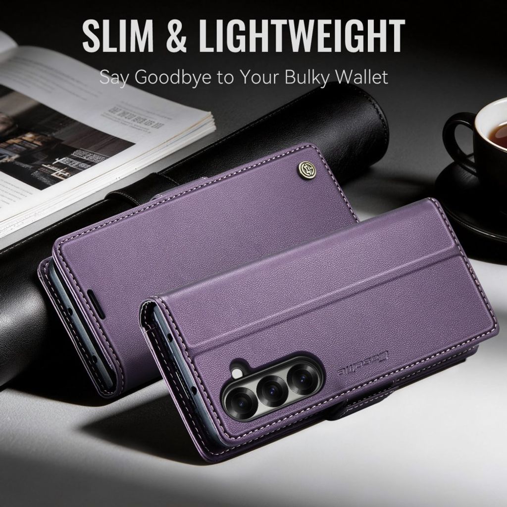 CASEME Samsung Galaxy Z Fold8 Ultra Flip Cover med RFID blokering - Lilla