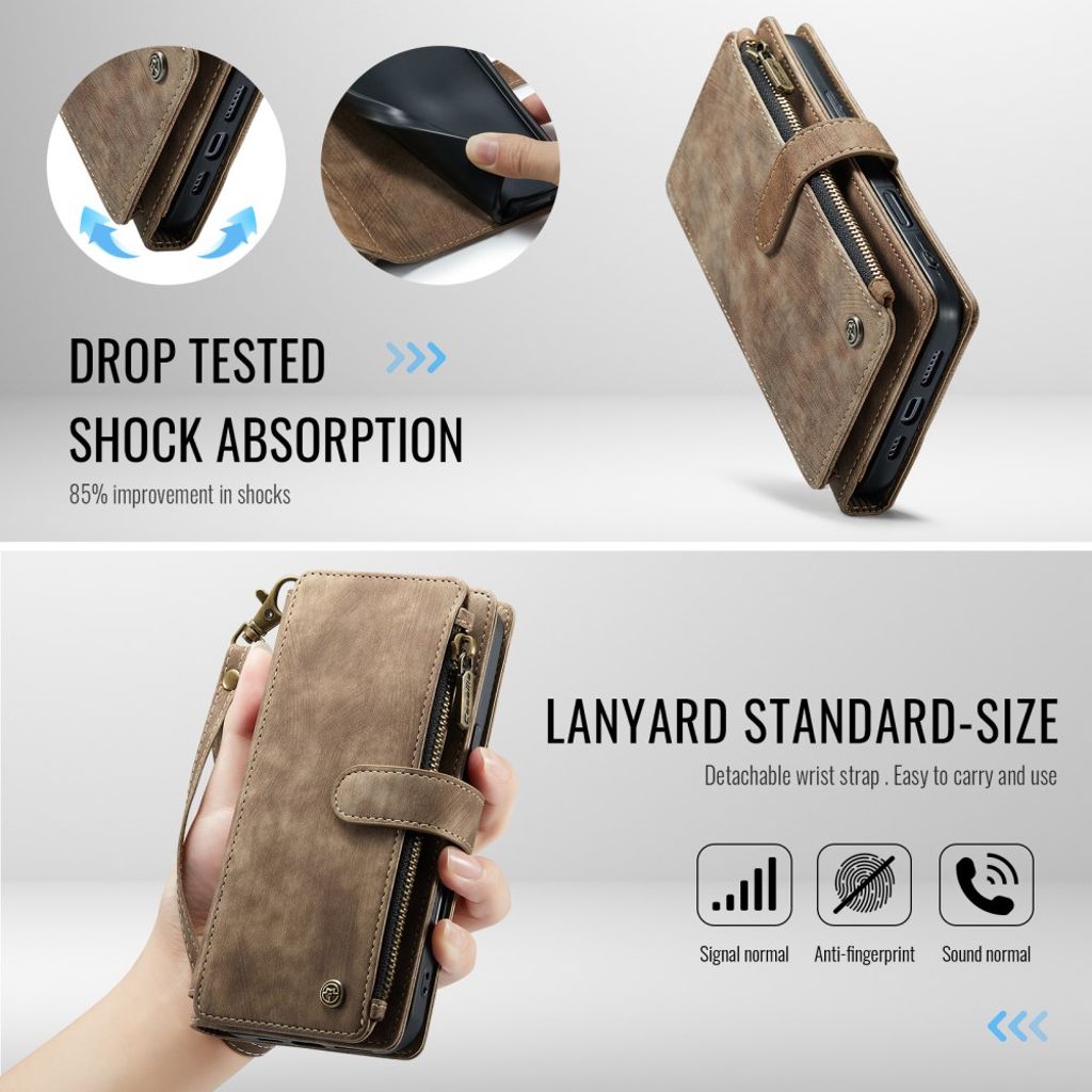 CASEME iPhone 17 Etui med Stativ - Brun