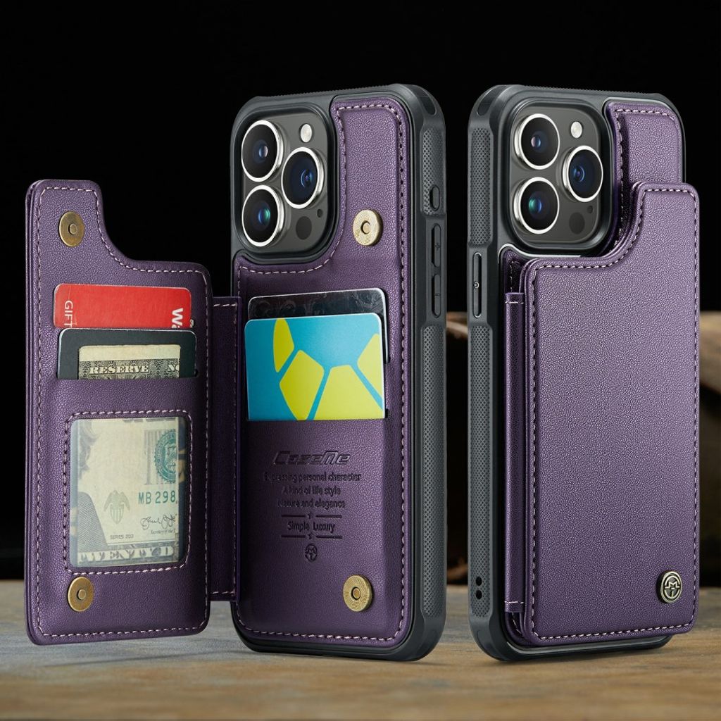 CASEME iPhone 16 Pro Lommebokdeksel RFID-blokkerende – Lilla