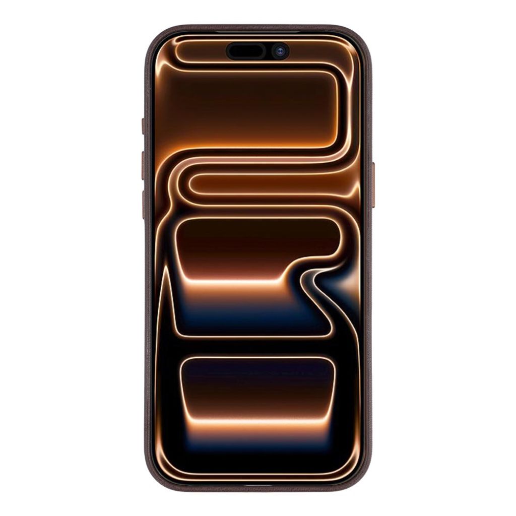 iPhone 18 Pro/17 Pro Deksel med kortlomme PU-skinn - Mørk Brun