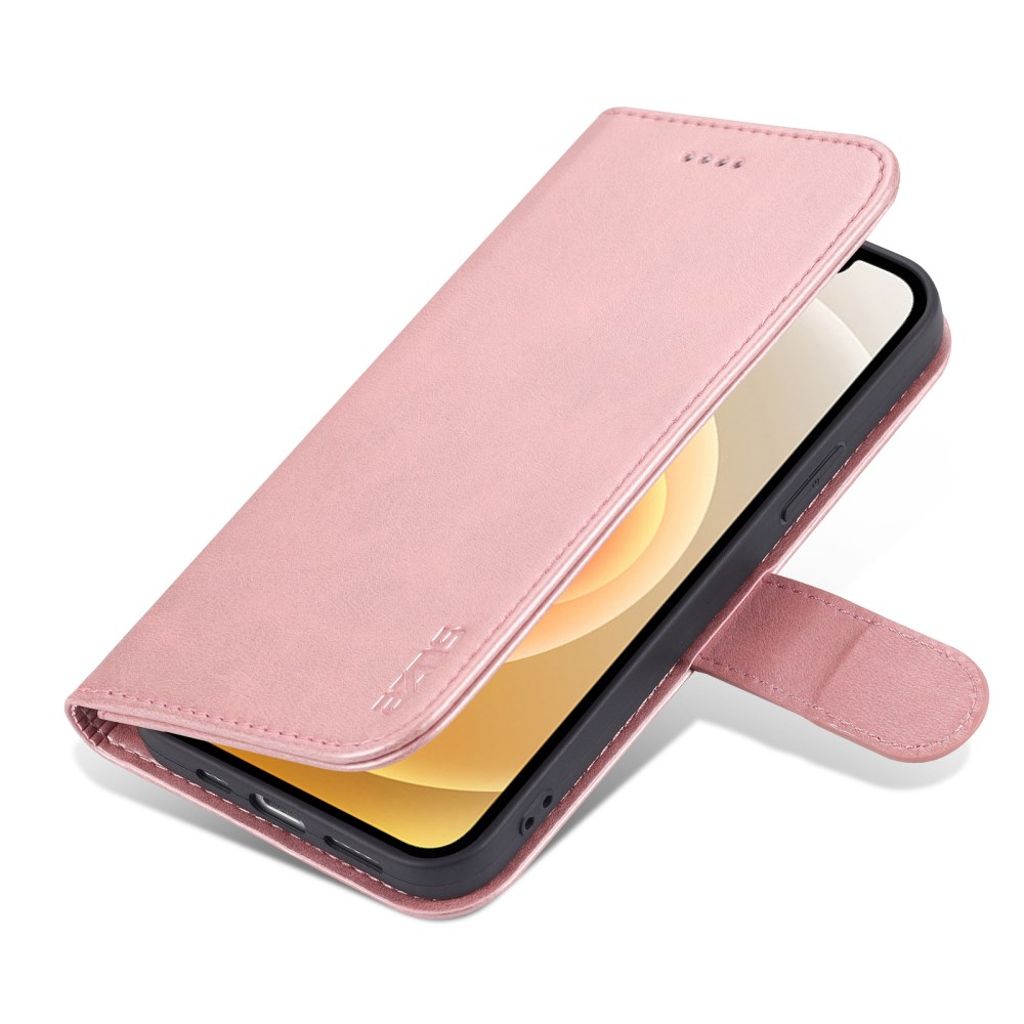AZNS iPhone 13 mini Wallet Cover Stand – Rose Gold