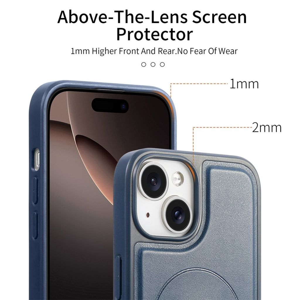 CASENEO iPhone 15 Plus/14 Plus MagSafe-deksel med håndgrep - Blå