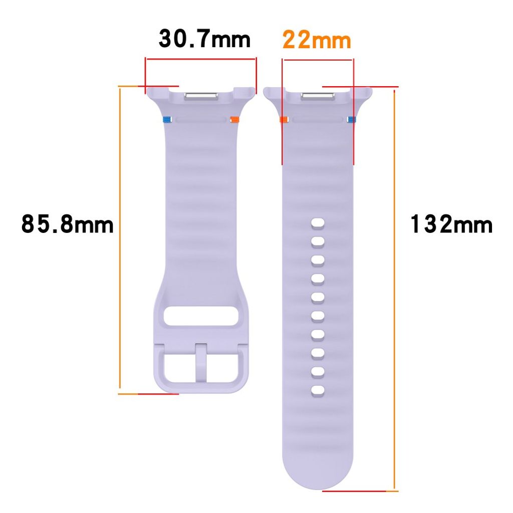 Samsung Galaxy Watch8 Watch Band Silikoni, Koko L – Harmaa