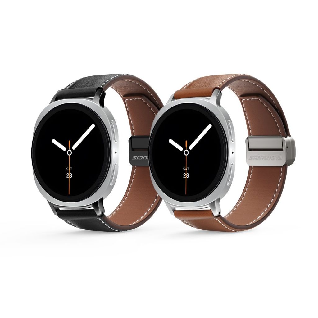 DUX DUCIS Samsung Galaxy Watch8/8 Classic Klokkereim i ekte skinn – brun
