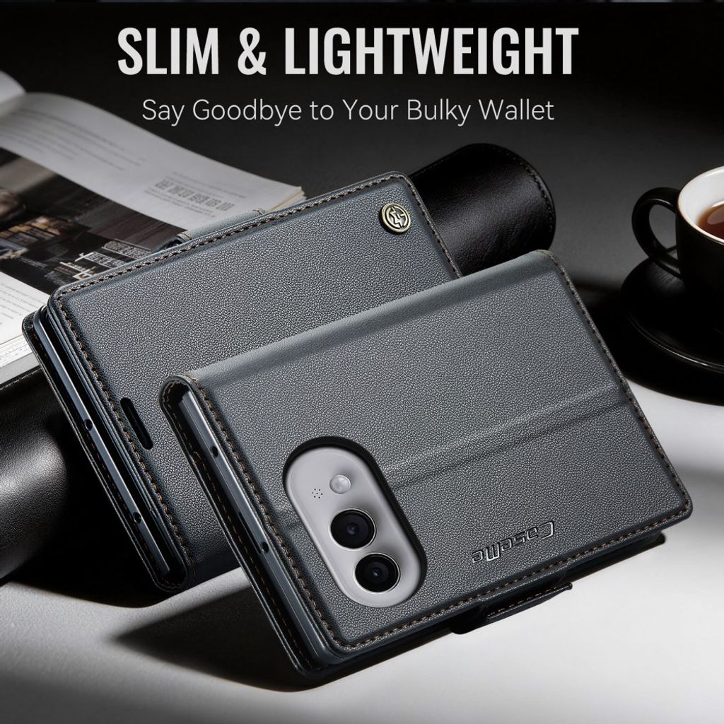 CASEME iPhone Duo Lompakkokotelo RFID-suojauksella - Musta