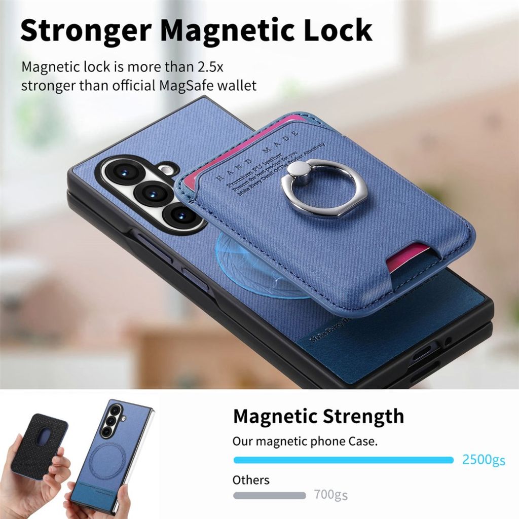 Samsung Galaxy Z Fold8 Ultra MagSafe Kuori irrotettavalla Kortin haltija - Sininen