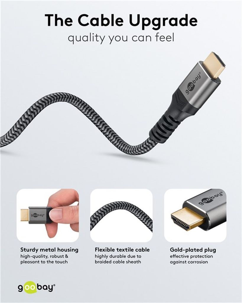 Goobay Ultra High Speed HDMI -jatkokaapelisovitin uros-naaras 8K/60Hz