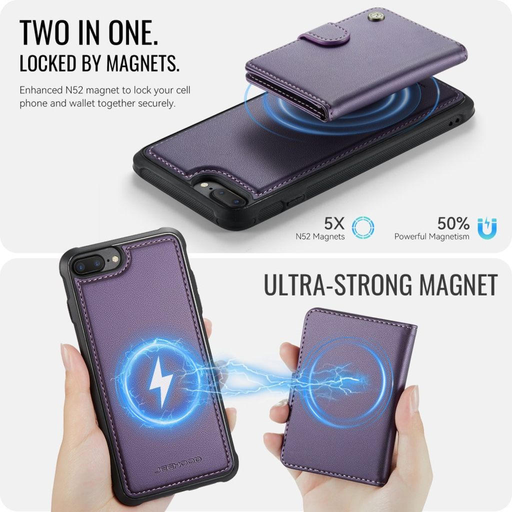 JEEHOOD iPhone 7 Plus / 8 Plus Cover med MagSafe - Lilla