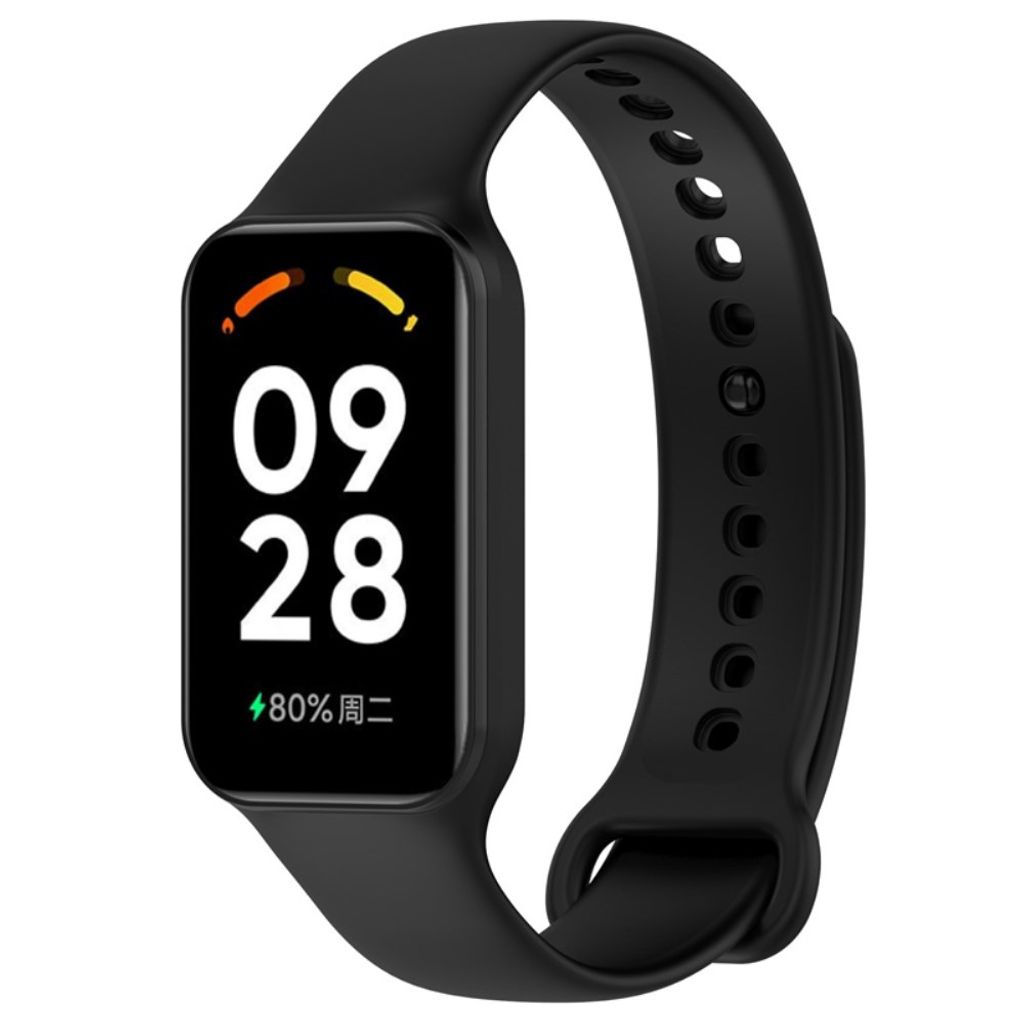 Xiaomi Redmi Band 2 silikoniranneke kellolle - musta