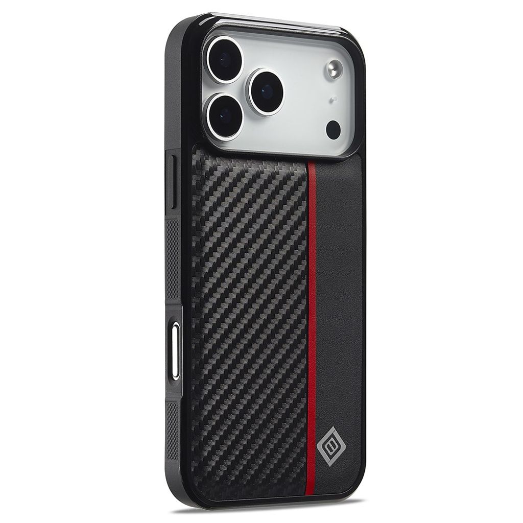 iPhone 18 Pro/17 Pro Kuori hiilikuitupinta - Musta