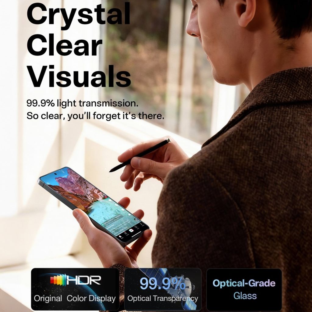 TORRAS Samsung Galaxy S26 Ultra Skjermbeskytter Herdet Glass HD - Gjennomsiktig