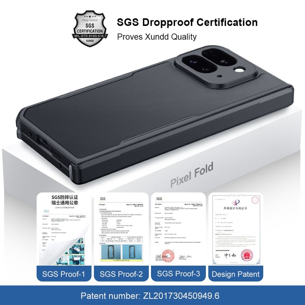 XUNDD Google Pixel 9 Pro Fold 5G Akryl Cover - Sort