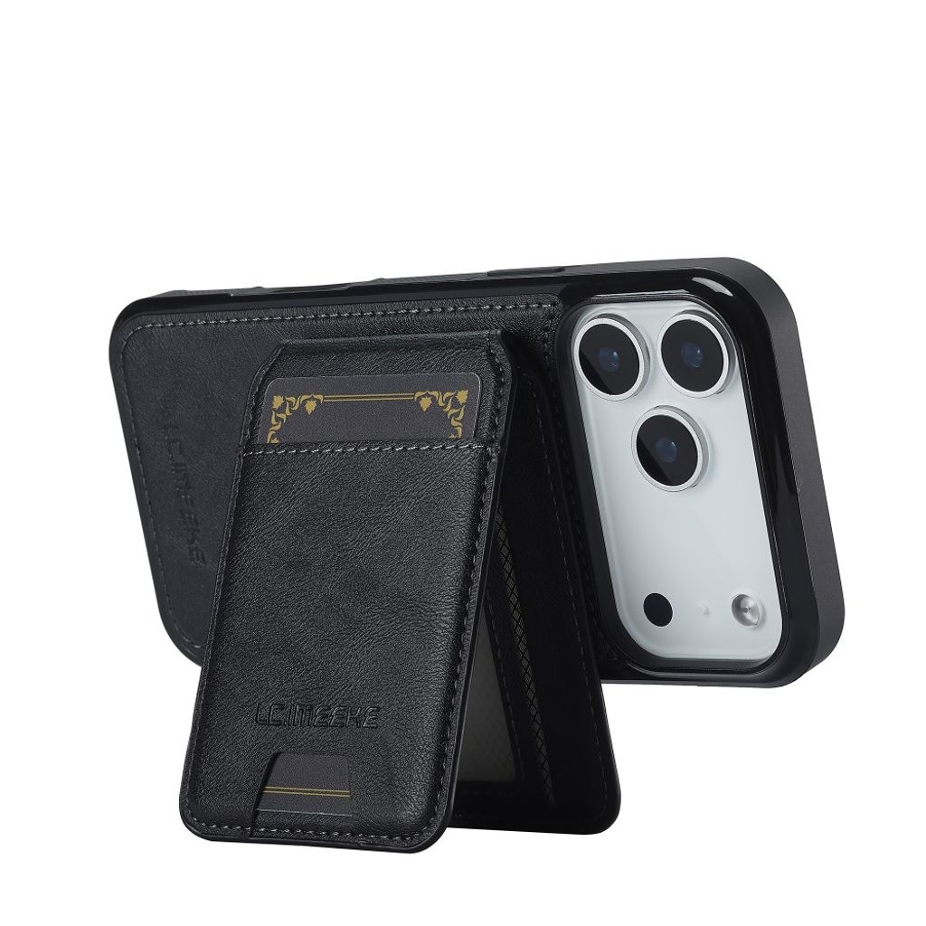 iPhone 18 Pro/17 Pro MagSafe Kuori irrotettavalla Kortin haltija - Musta
