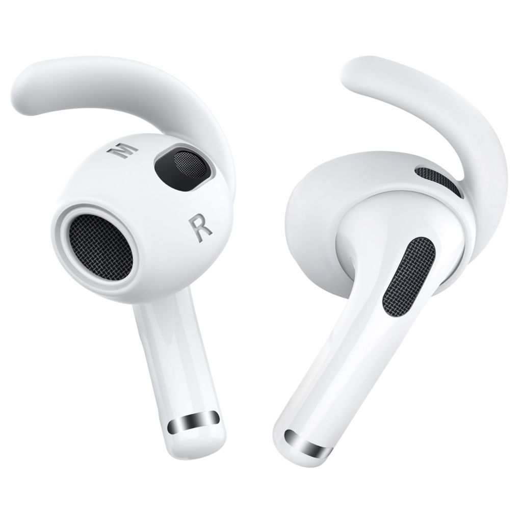 AHASTYLE Apple AirPods Pro 3 ørekroge 3 par, størrelse M og Cover - Hvid
