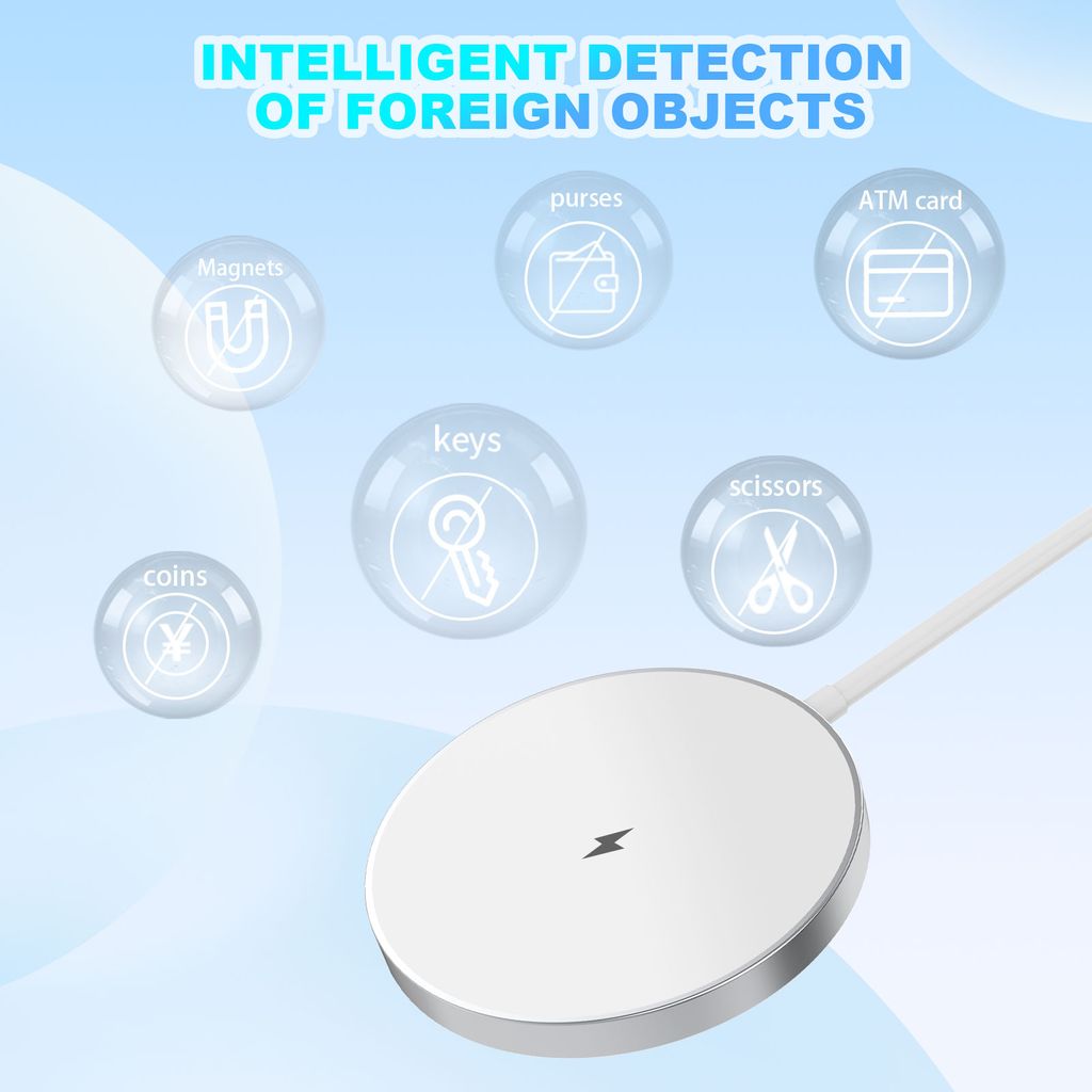 SiGN MagSafe -laturi Qi 15W, USB-C - valkoinen