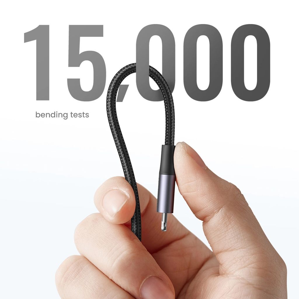 Ugreen Lightning til USB-C 2.0 MFI-kabel, 1,5 m - Grå