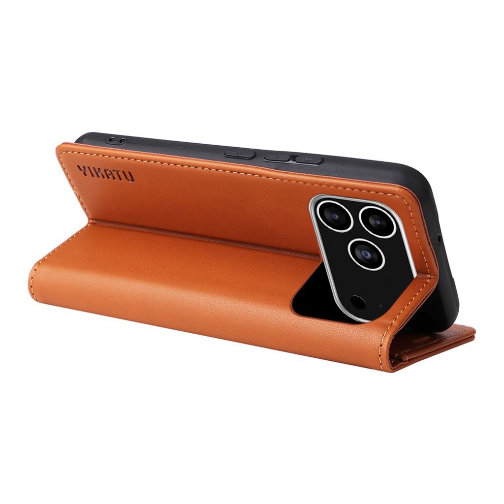 YIKATU iPhone 17 Pro Wallet cover - Brown