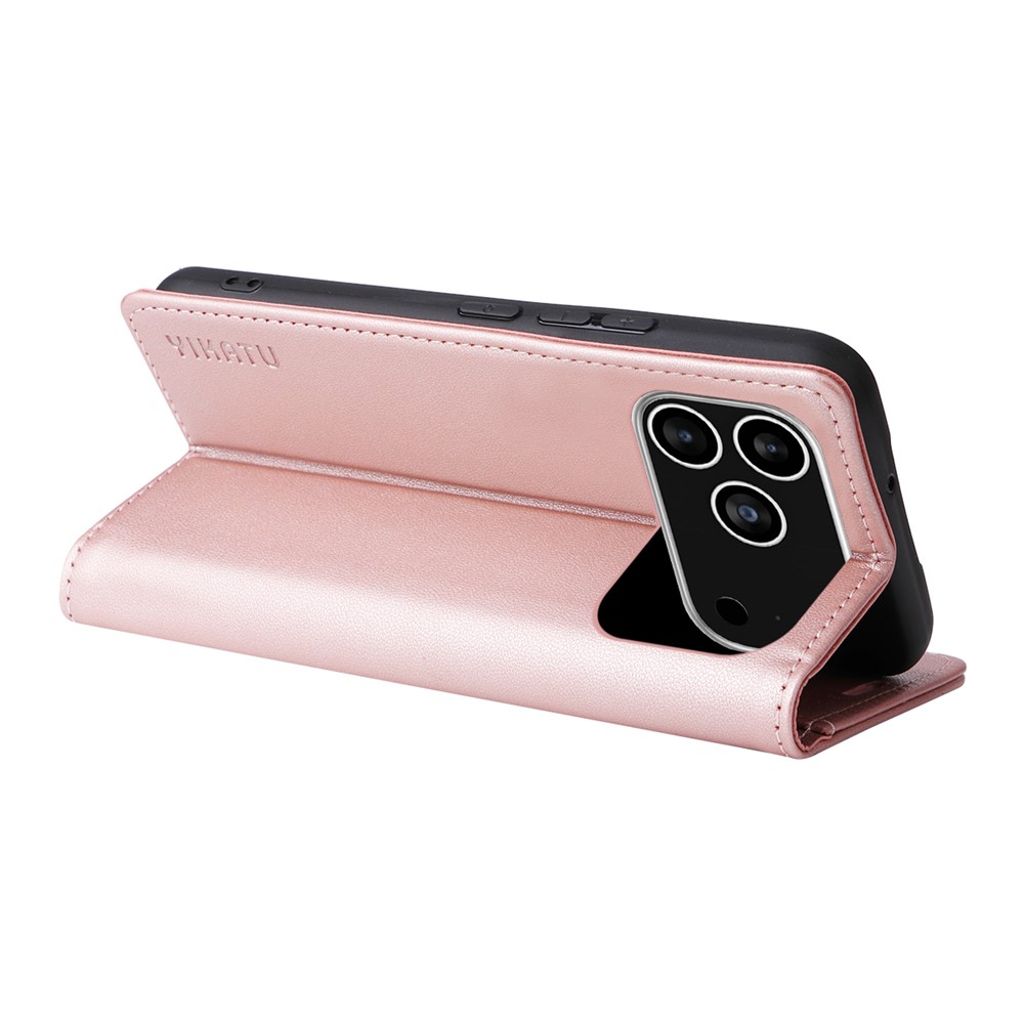 YIKATU iPhone 17 Pro Wallet cover - Rose Gold