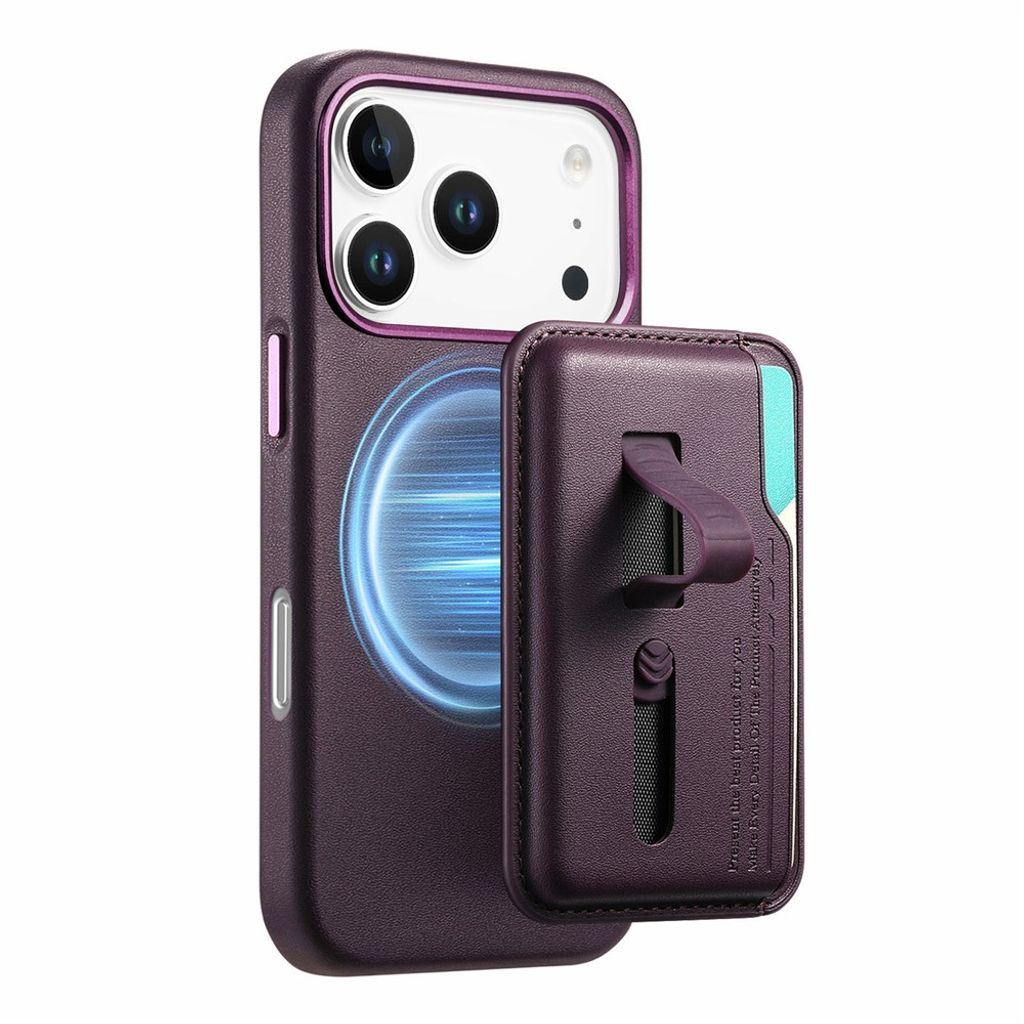iPhone 18 Pro Max/17 Pro Max MagSafe Cover med aftagelig pung - Lilla