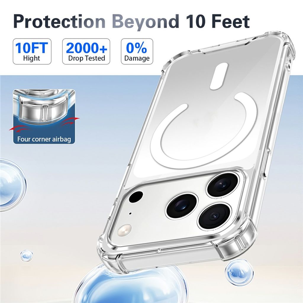 iPhone 18 Pro MagSafe-cover med 2x skærmbeskyttelse + 2x kameralinsebeskyttelse