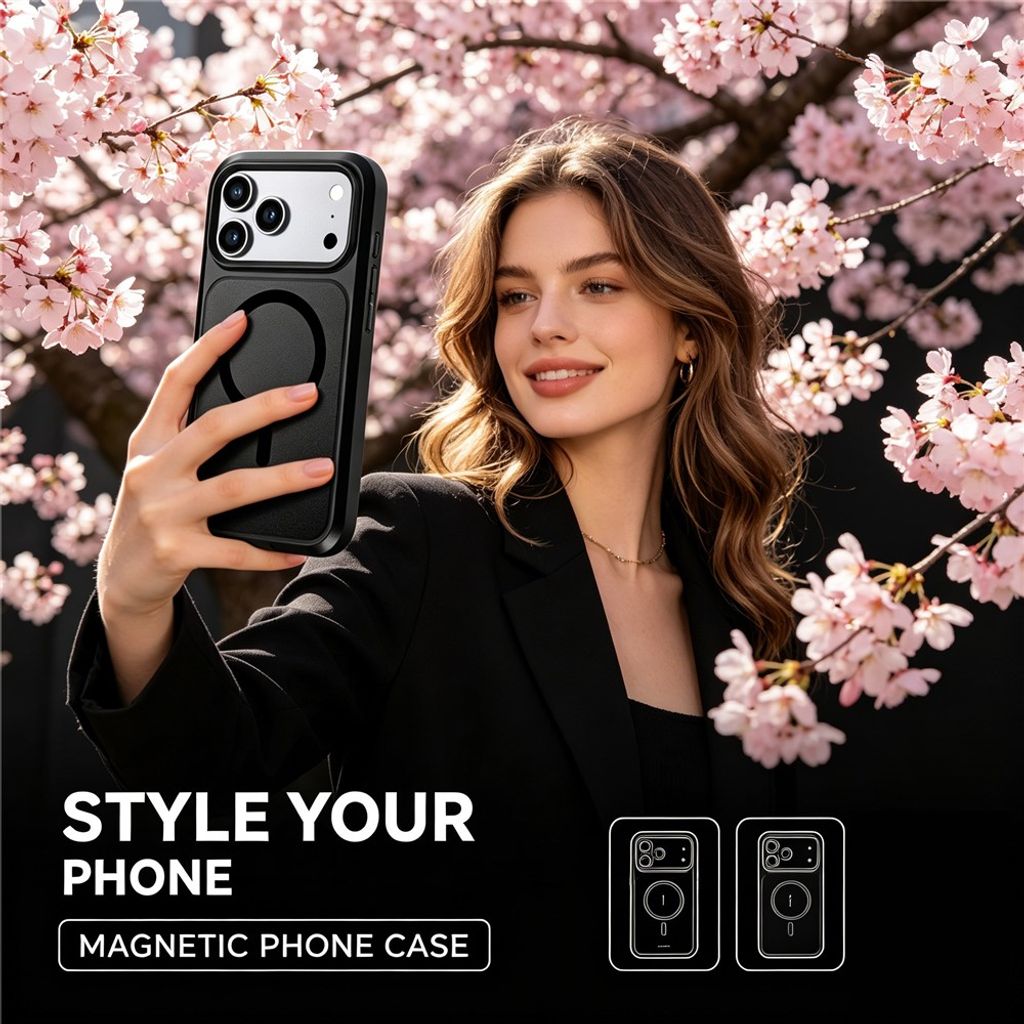 iPhone 18 Pro/17 Pro MagSafe Cover Stødsikkert - Sort