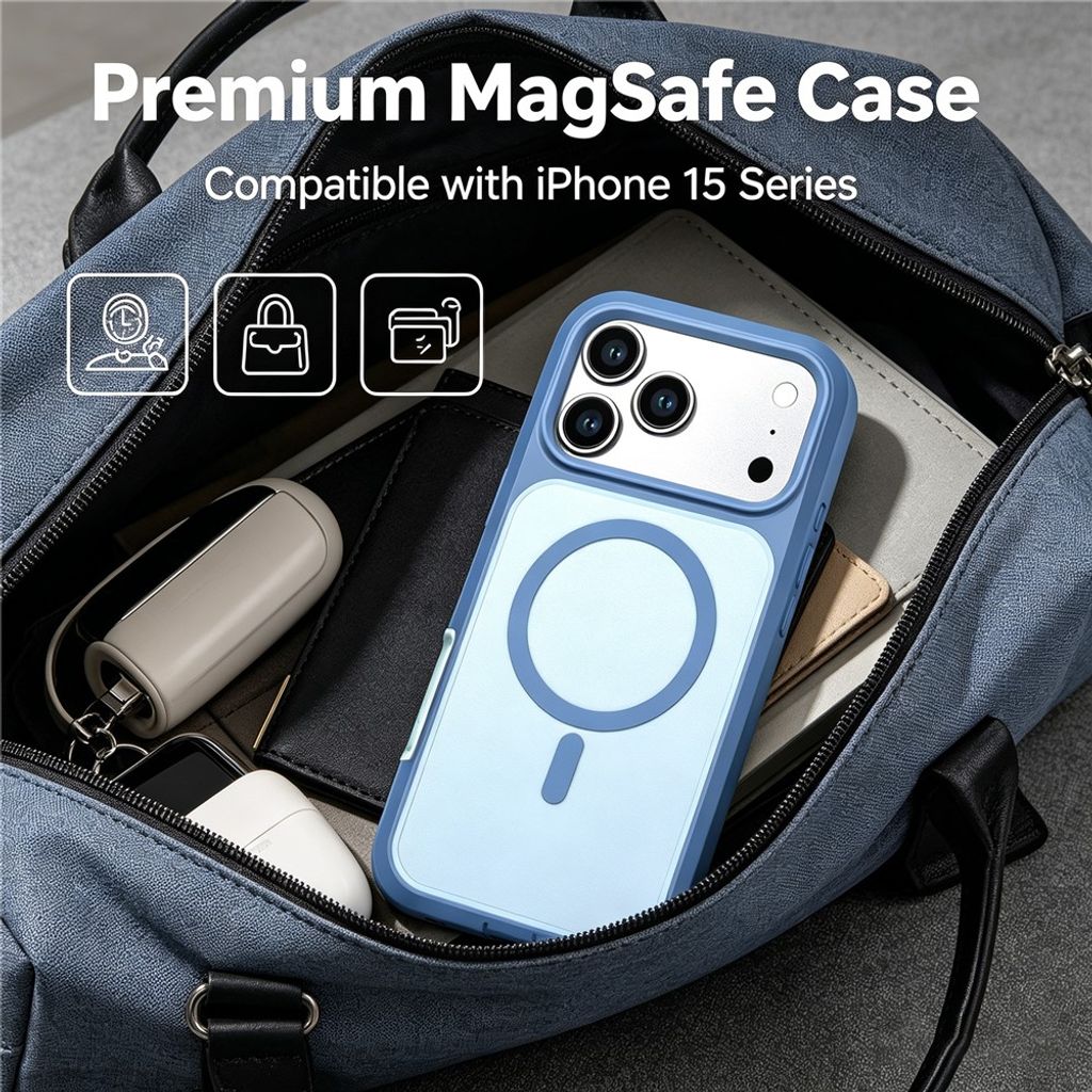 iPhone 18 Pro/17 Pro MagSafe Cover Stødsikkert - Blå