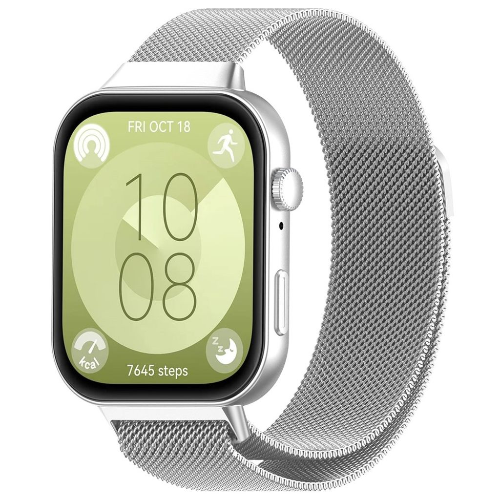 Huawei Watch Fit 3 Milanese Urrem Rustfrit Stål – Sølv