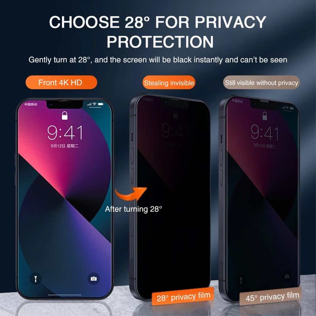 SiGN Privacy Skärmskydd iPhone 14 Plus/13 Pro Max  – EZ Apply applikator 2-pack