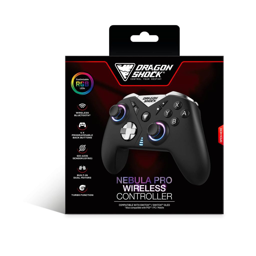 DragonShock Nebula Pro Wireless Controller for Nintendo Switch - Black