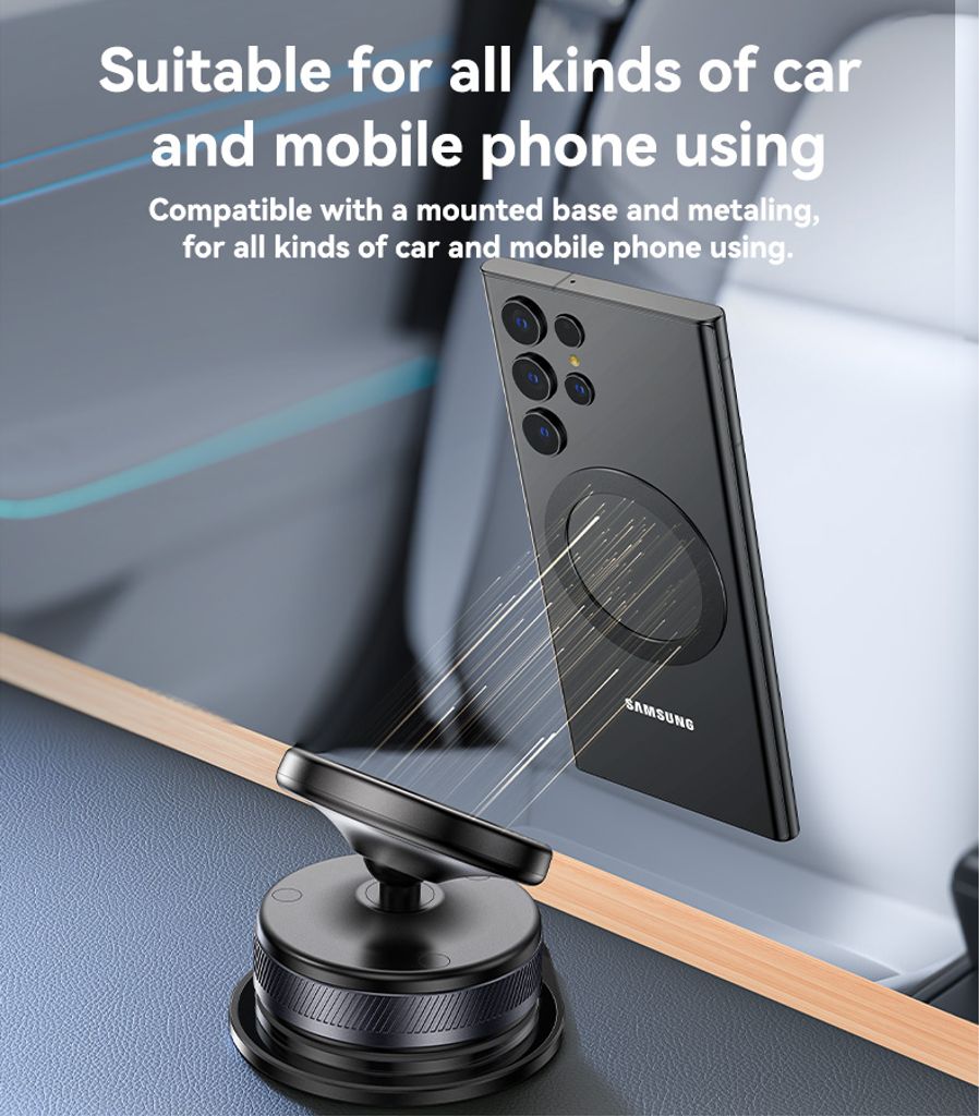 YESIDO C227 Magnetisk Vakuumtelefonholder for Bil