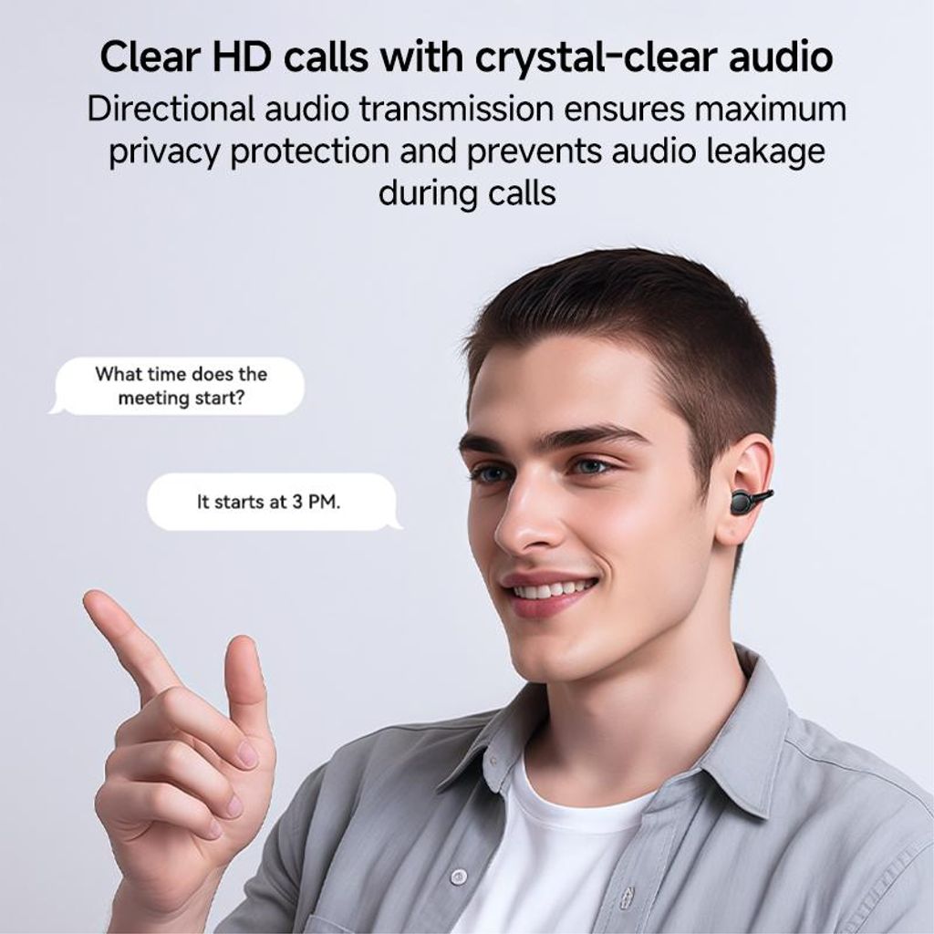 Yesido YSP31 Clip-on avoimet korvakuulokkeet OWS langattomat Bluetooth-kuulokkeet - musta