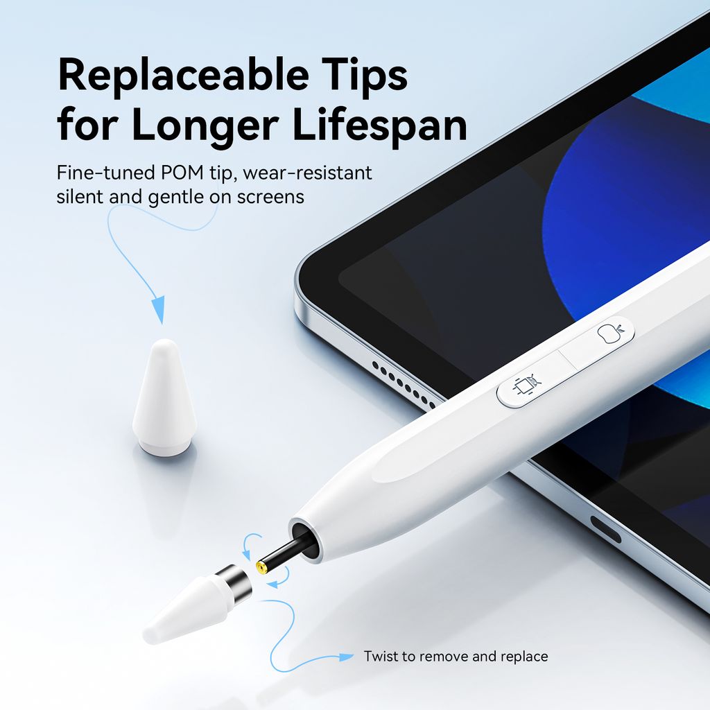 Joyroom JR-K12 Pro Aktiv Styluspenn med to moduser – Hvit