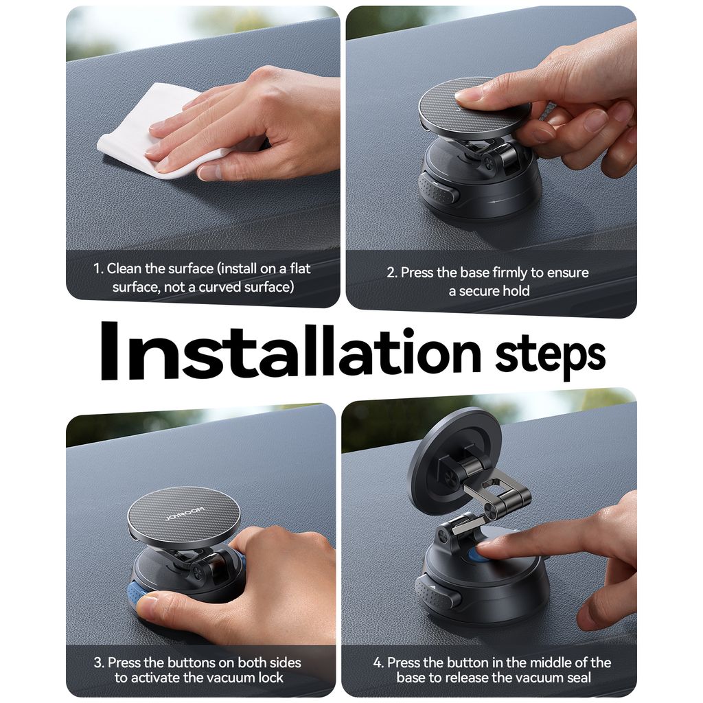 Joyroom JR-ZS510 MagSafe telefonhållare för bil med Sugkopp – svart