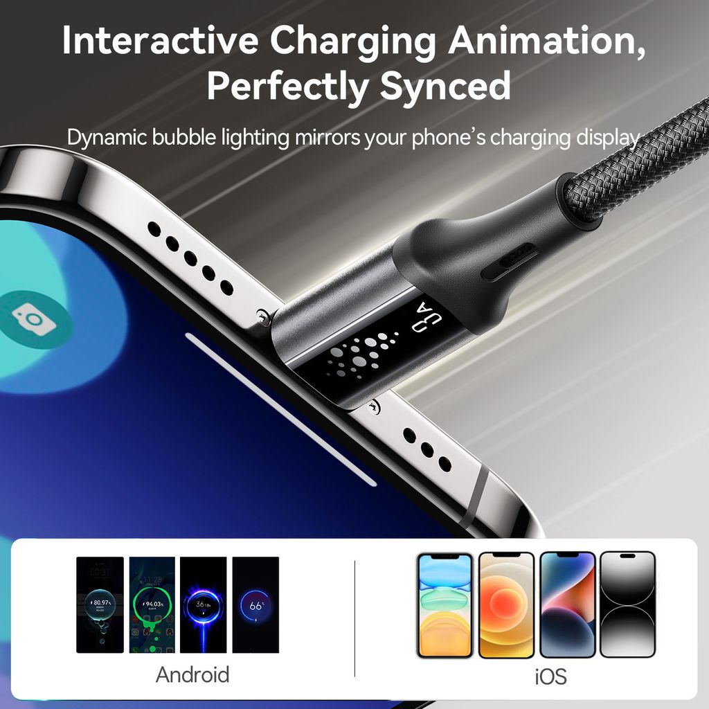 Joyroom S-A60 Pikalatauskaapeli USB-A - Lightning 3A – 1,2 m, Musta