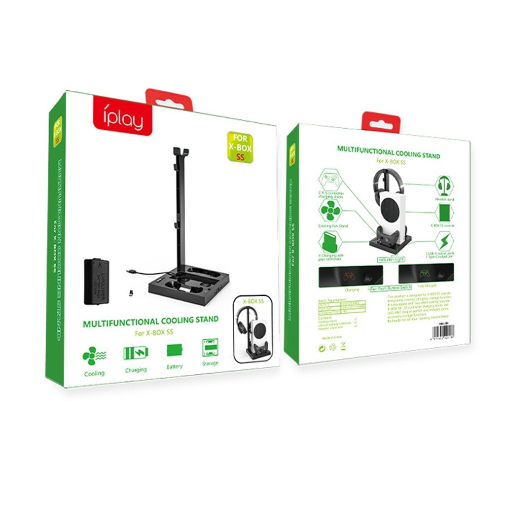 iPlay Kylningsbas & Laddstation för Xbox Series S – Svart