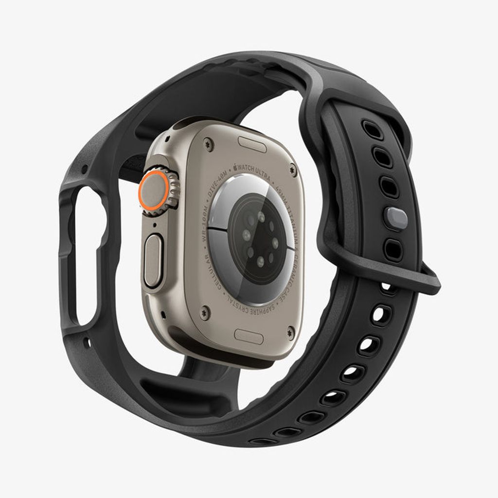 Spigen 3in1 Kellonranneke + Kuori + Näytönsuoja Apple Watch Ultra 4/3/2/1 (49mm) - Musta