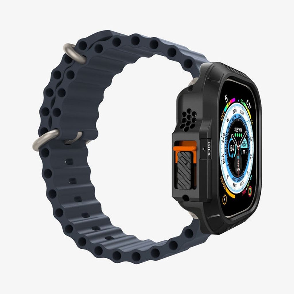Spigen Apple Watch Ultra 4/3/2/1 49mm kuori Lock Fit - Musta